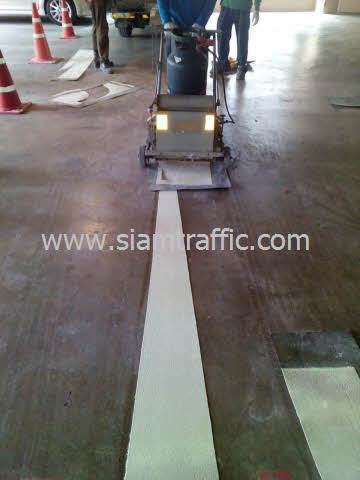 งานจ้างเหมาตีเส้นสีเทอร์โมพลาสติกโครงการ โนเบิล รีเวนท์ พญาไท